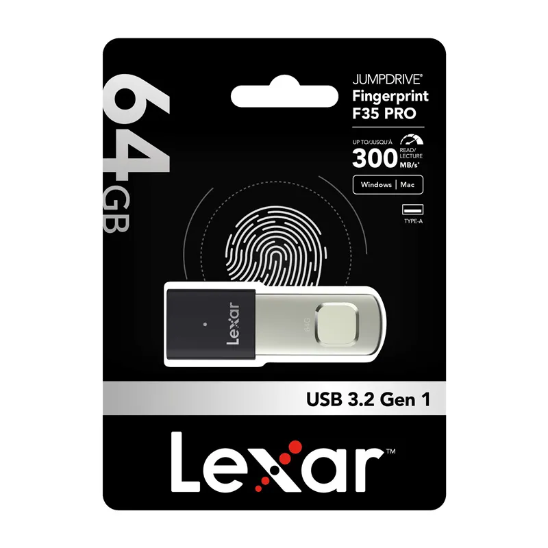 Lexar Fingerprint F35pro USB 3.2 64GB pendrive